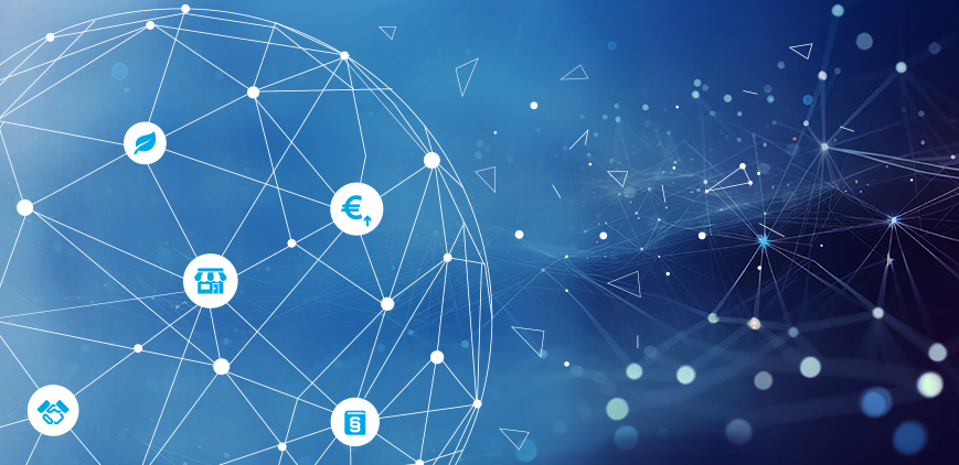Datenwolke symbolisch für connected data spaces