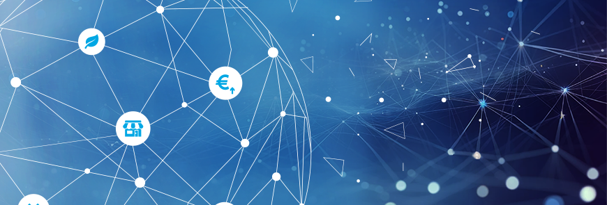 Datenwolke symbolisch für connected data spaces