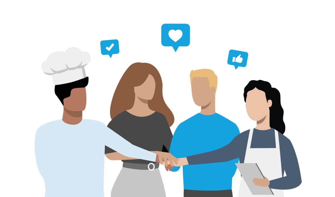 Illustration von Team