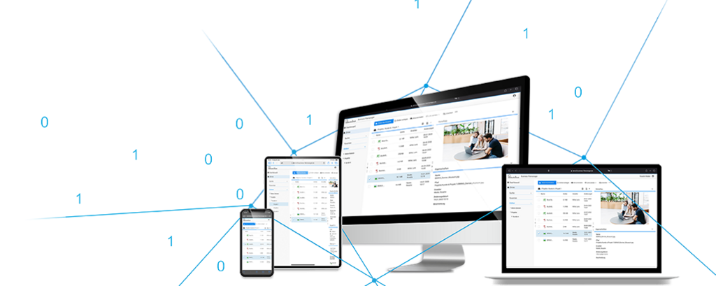 Business Filemanager auf verschiedenen Geräten mit digital vernetzten Daten