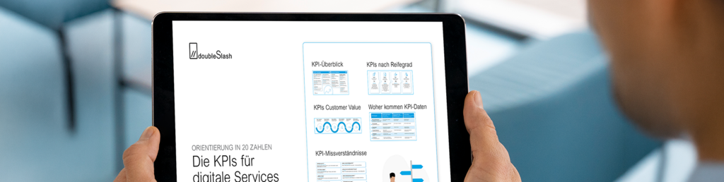Mockup: Tablet mit Vorschaubild KPI Guide