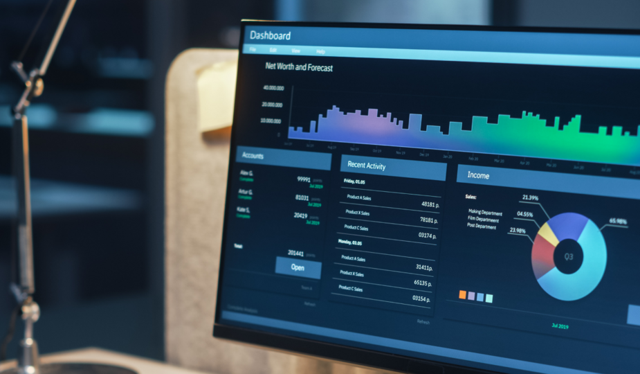 Dashboard auf einem Computer