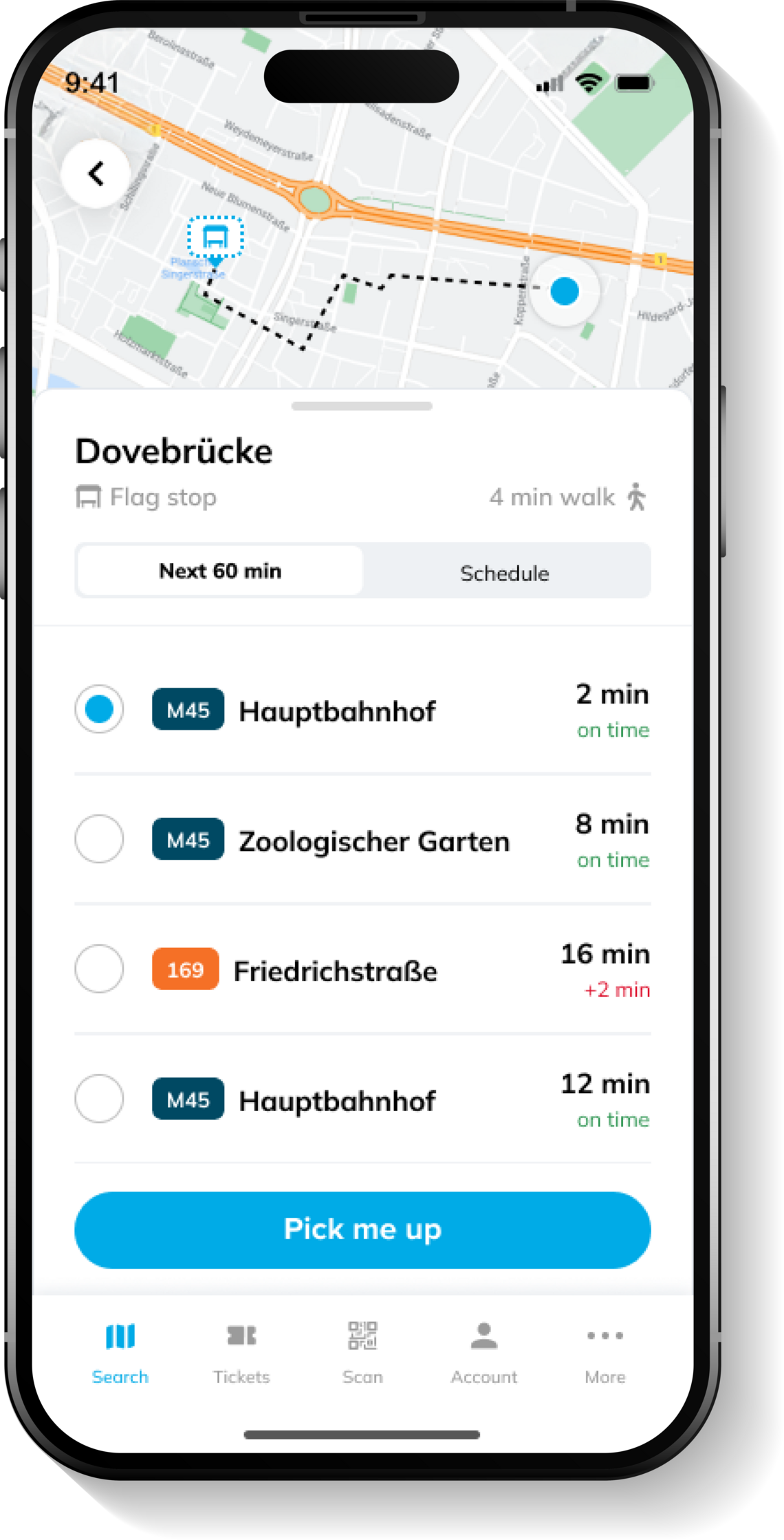 UI ZF Mobility Assistant Darstellung