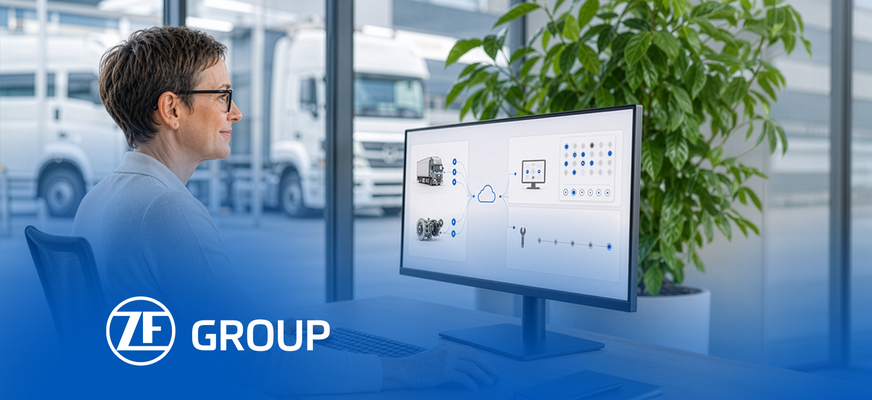 The person works with a predictive maintenance solution for ZF TraXon transmission systems. – AI-generated image
