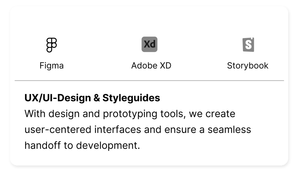 Overview of the UI design tools used by doubleSlash to develop user interfaces