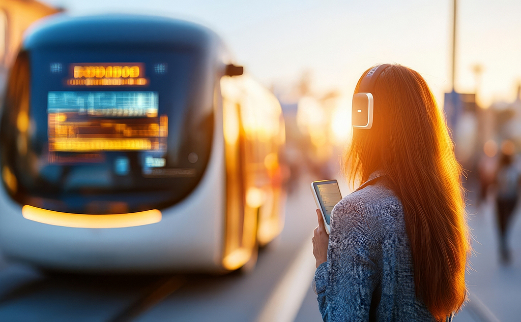 Nutzerinformation via App über autonomes Shuttle