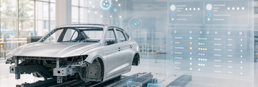 KI-basierte Klassifizierung in der Automobilproduktion.