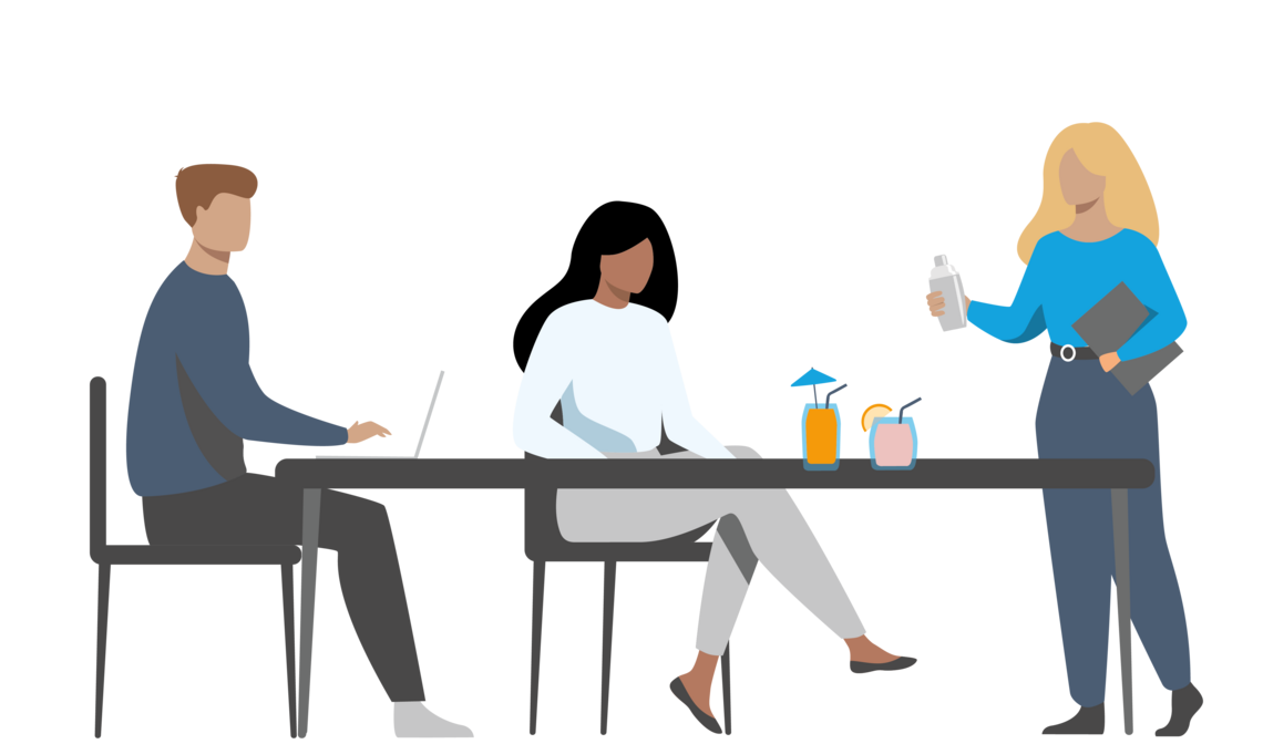 Illustration von Teammitgliedern