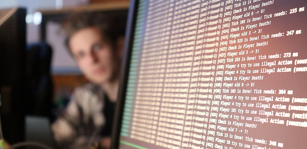 Code auf Computerbildschirm