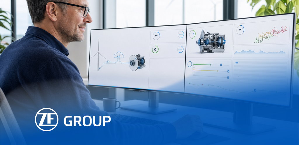 ZF Predictive-Maintenance-Dashboard für Windenergieanlagen und Antriebsdaten.