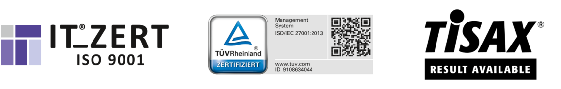 doubleSlash Zertifizierungen ISO 9001 und ISO 27001:2013 und TISAX