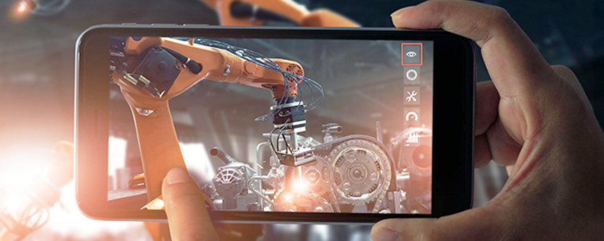 Aufnahme in der Smartphone vollautomatisierte Maschinen aufnimmt