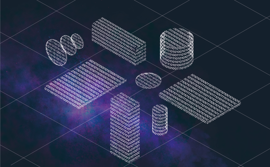 Different shapes consisting of 0s and 1s connected using grid lines