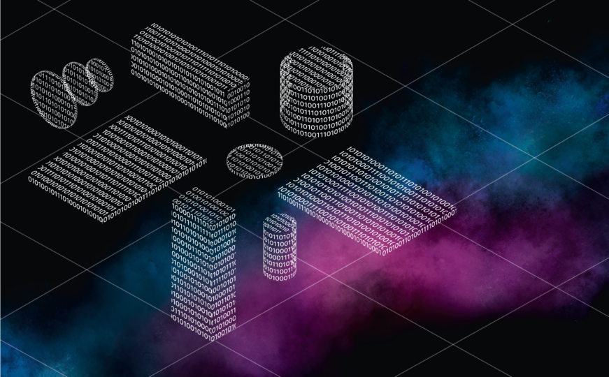 Different shapes consisting of 0s and 1s connected using grid lines