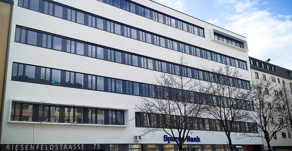 Aufnahme von Außenansicht des Gebäudes von doubleSlash in München