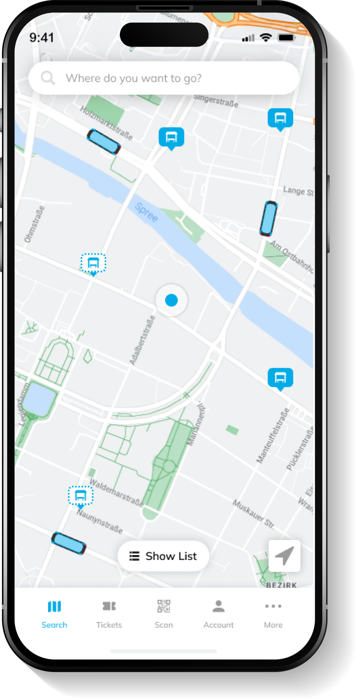 UI ZF Mobility Assistant Map Darstellung