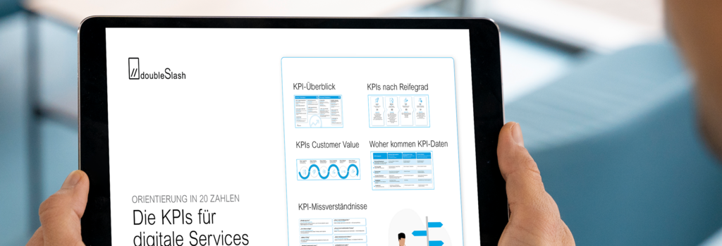 Mockup: Tablet mit Vorschaubild KPI Guide
