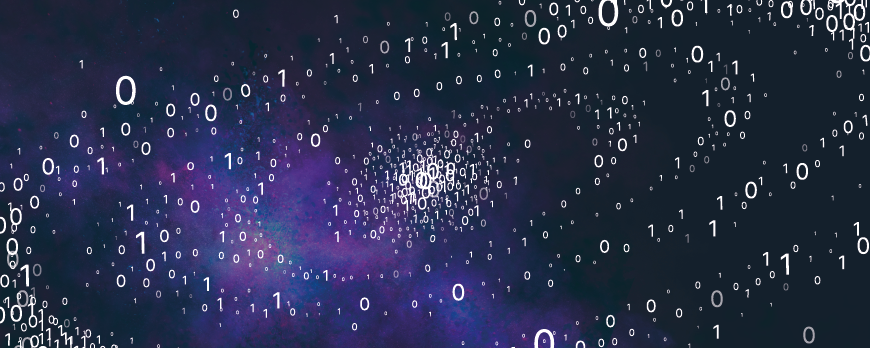 Mockup Desktop-PC mit Technology visual und grüner Pflanze