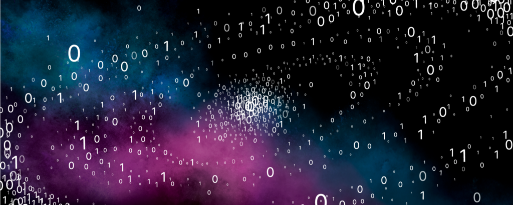 Mockup Desktop-PC mit Technology visual und grüner Pflanze