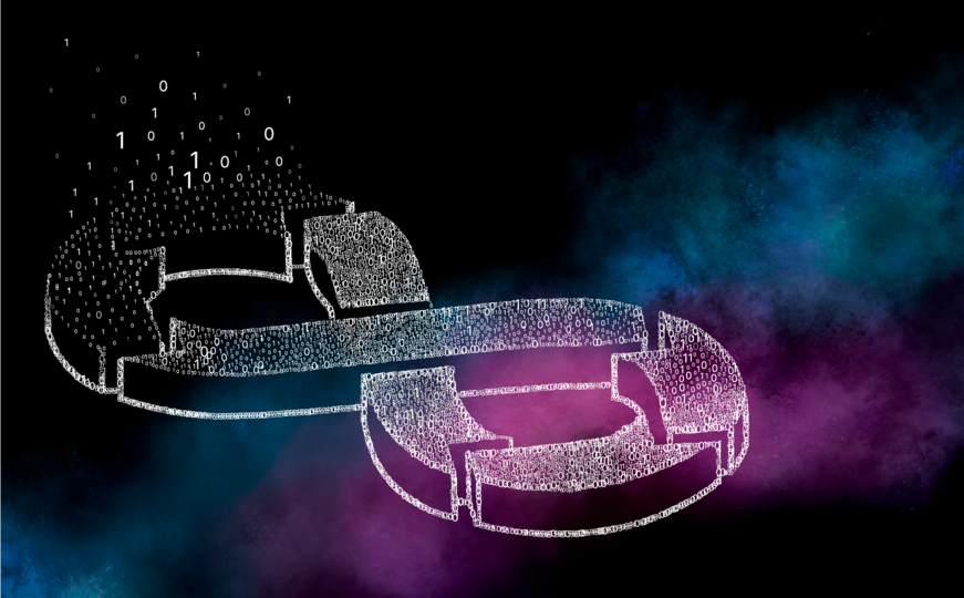 Infinity Sign consisting of 0 and 1 floating in space