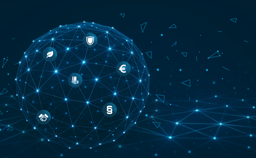 Datenwolke symbolisch für Connected Data Spaces