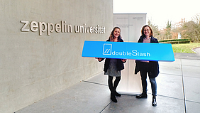 Pressebild zur neuen Kooperation zwischen doubleSlash und der Zeppelin Universität