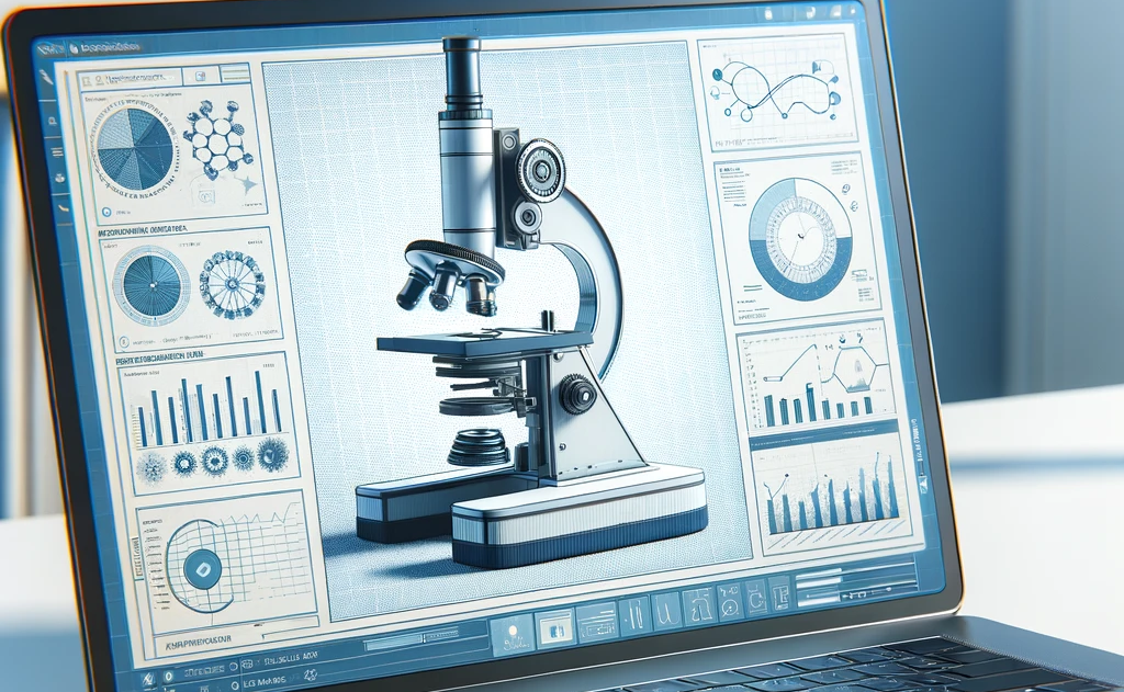 Laptop with microscope