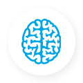 Icon mit Gehirn