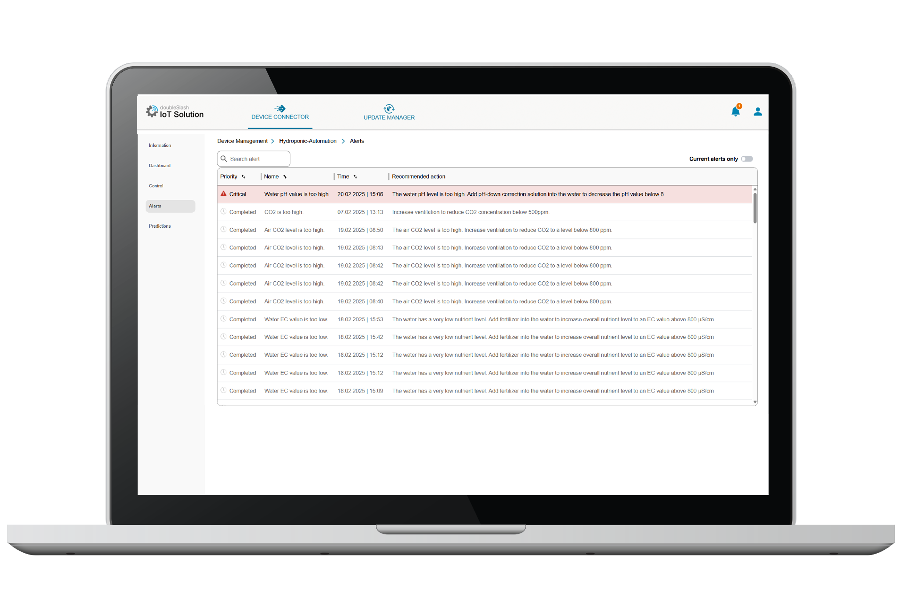 Device Connector – Verbindungsstatus mehrerer IoT-Geräte