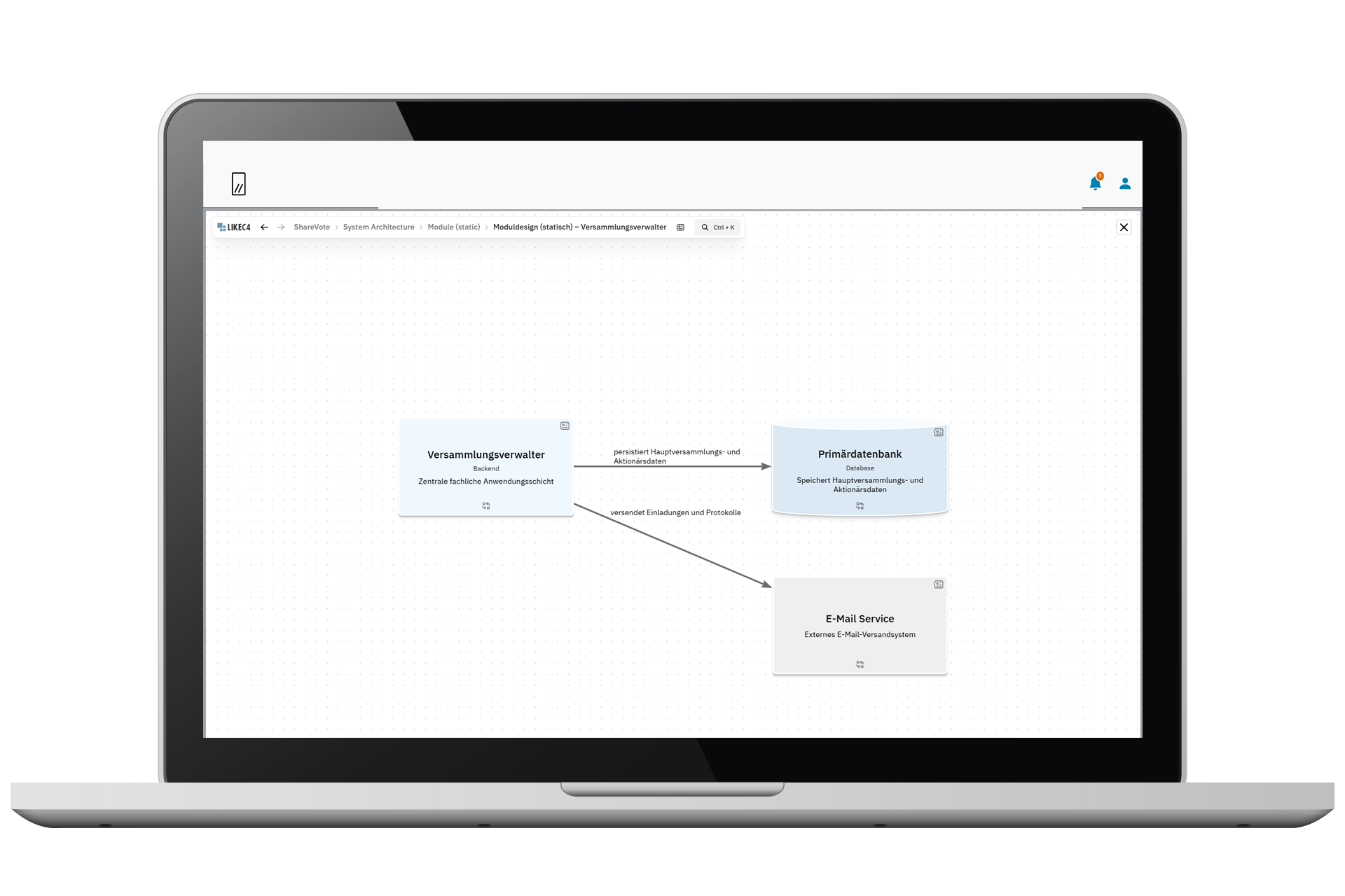 Mockup: Living Architecture Documentation Moduldesign – doubleSlash