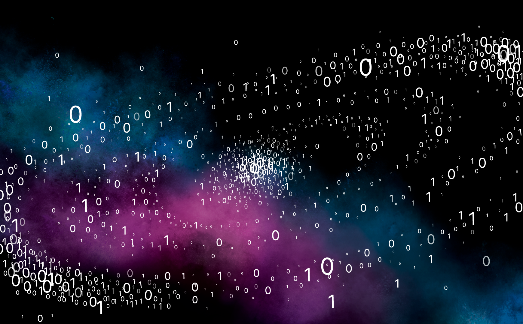 Mockup Desktop-PC mit Technology visual und grüner Pflanze