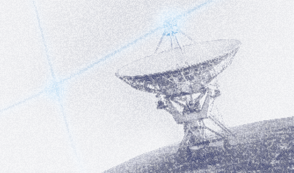 Aufnahme von Parabolantenne