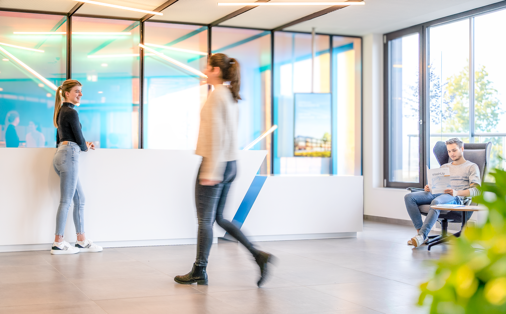 Modern reception area at doubleSlash